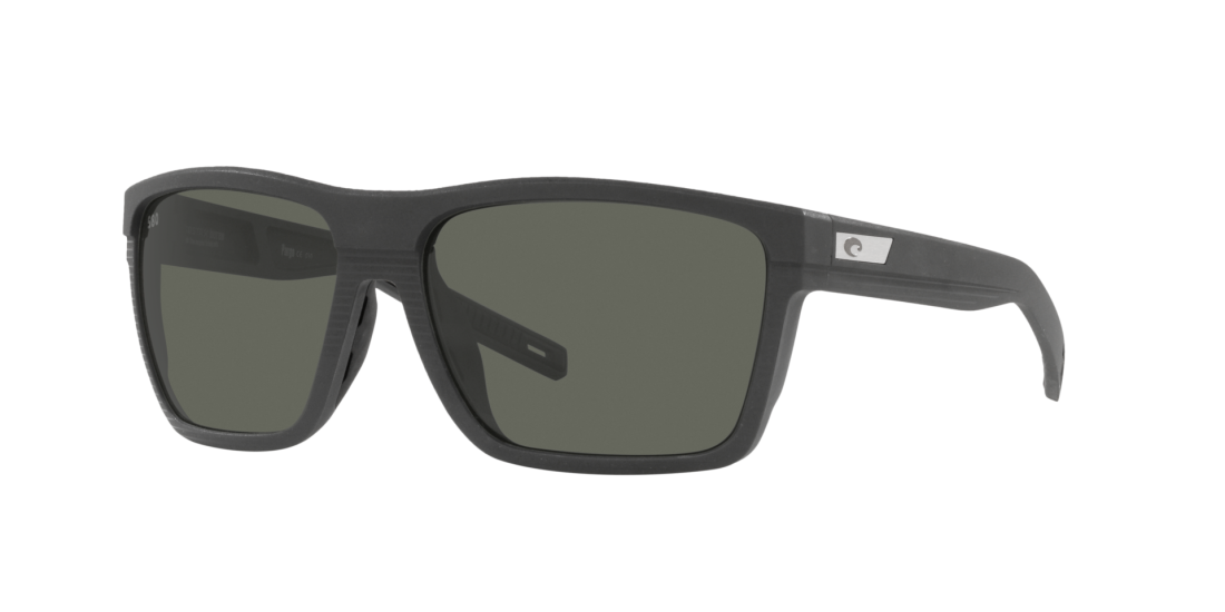 Costa Pargo Net Dark Grey sunglasses with grey 580g lenses (quarter view)