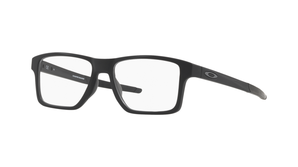 Oakley Chamfer Squared Satin Black 54 Eyesize (OX8143-0154) eyeglasses (quarter view)