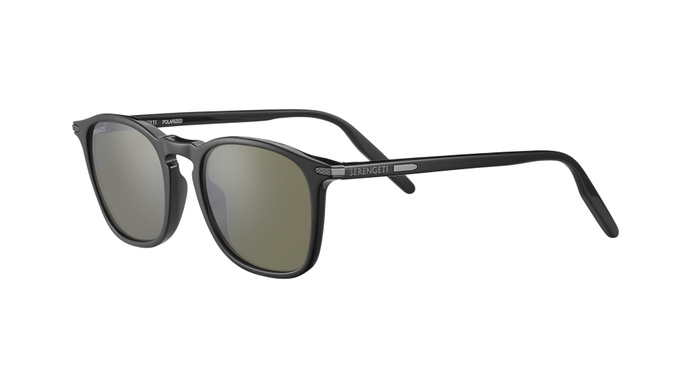 Serengeti Delio Shiny Black (RX) sunglasses (quarter view)