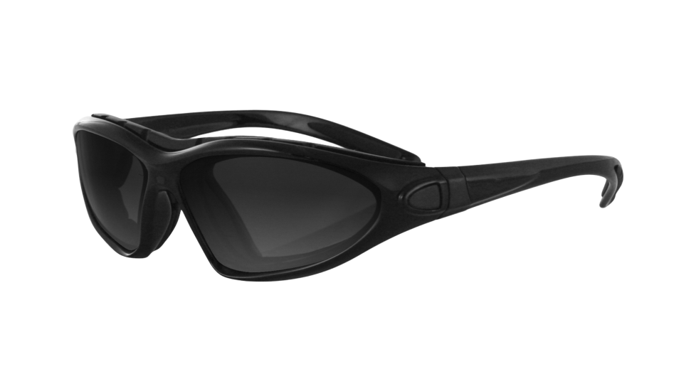 Bobster Road Master Black sunglasses with photochromic lenses (quarter view)