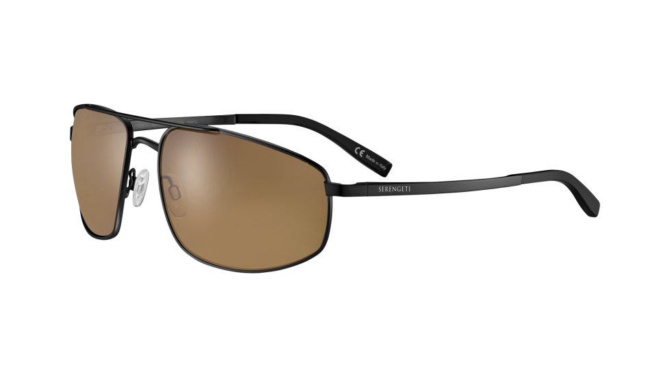 Serengeti Ansel Matte Black (RX) sunglasses (quarter view)